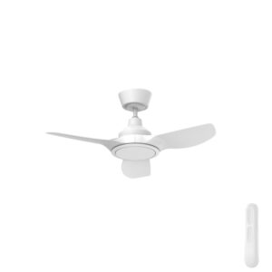 Mercator Jota Mini DC 3-Blades Ceiling Fan with LED Light - White 36"