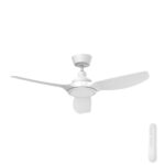 Mercator Jota DC 3-Blades Ceiling Fan with LED Light - White 48"