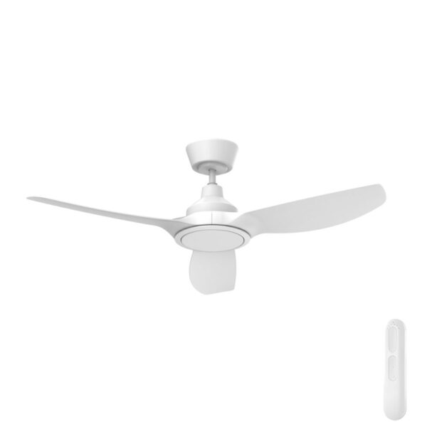 Mercator Jota DC 3-Blades Ceiling Fan with LED Light - White 48"