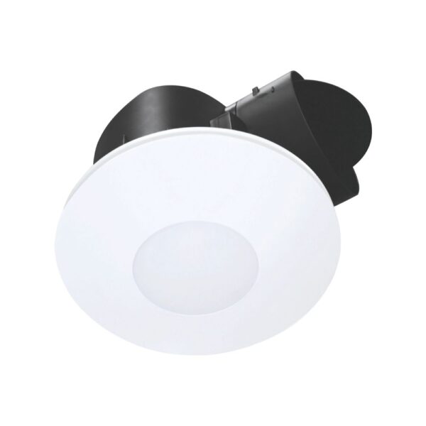 Airbus DC 200 Round Ceiling Exhaust Fan with CCT LED Light by Ventair - White