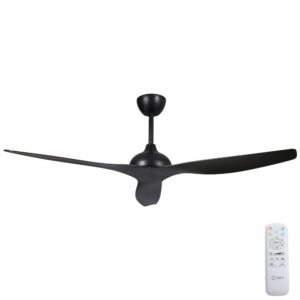 Claro Whisper IP66 DC Ceiling Fan - Black 58"