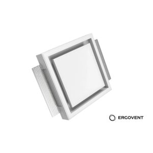 Ergovent Kvadro Frameless Diffuser Vent 100mm - Square White