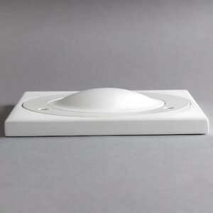 Ergovent Kvadro Frameless Diffuser - Square White - lid