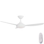 Calibo Condor DC Ceiling Fan with LED Light - White 48"