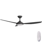 Calibo Condor DC Ceiling Fan with LED Light - Black 56"