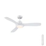 Mercator Raptor DC Ceiling Fan with LED Light - White 48"