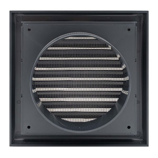 Fixed Flyscreen Vent 100mm - Dark Grey