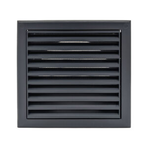 Fixed Flyscreen Vent 100mm - Dark Grey - Front