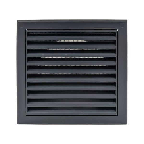 Fixed Flyscreen Vent 100mm - Dark Grey