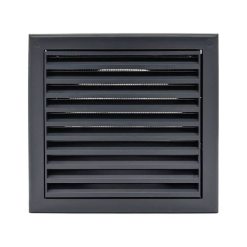 Fixed Flyscreen Vent 100mm - Dark Grey - Front
