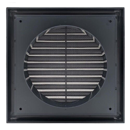 Fixed Flyscreen Vent 125mm - Dark Grey - back