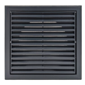 Fixed Flyscreen Vent 125mm - Dark Grey - front