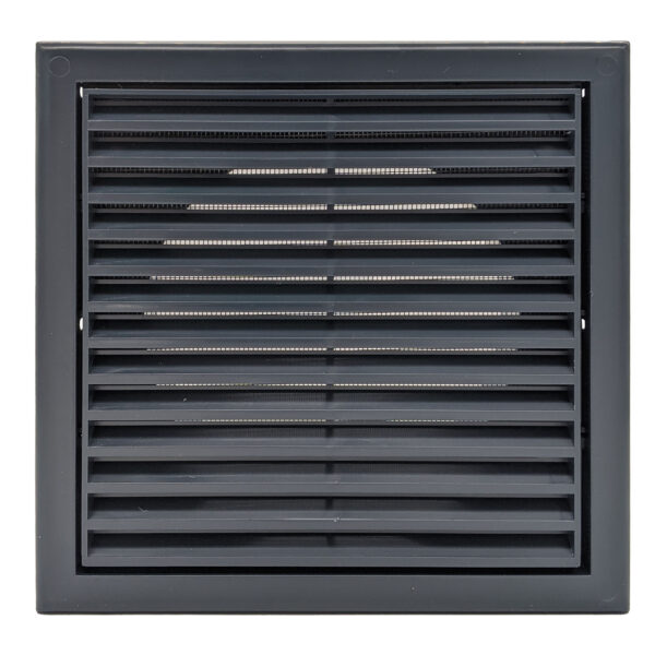 Fixed Flyscreen Vent 125mm - Dark Grey