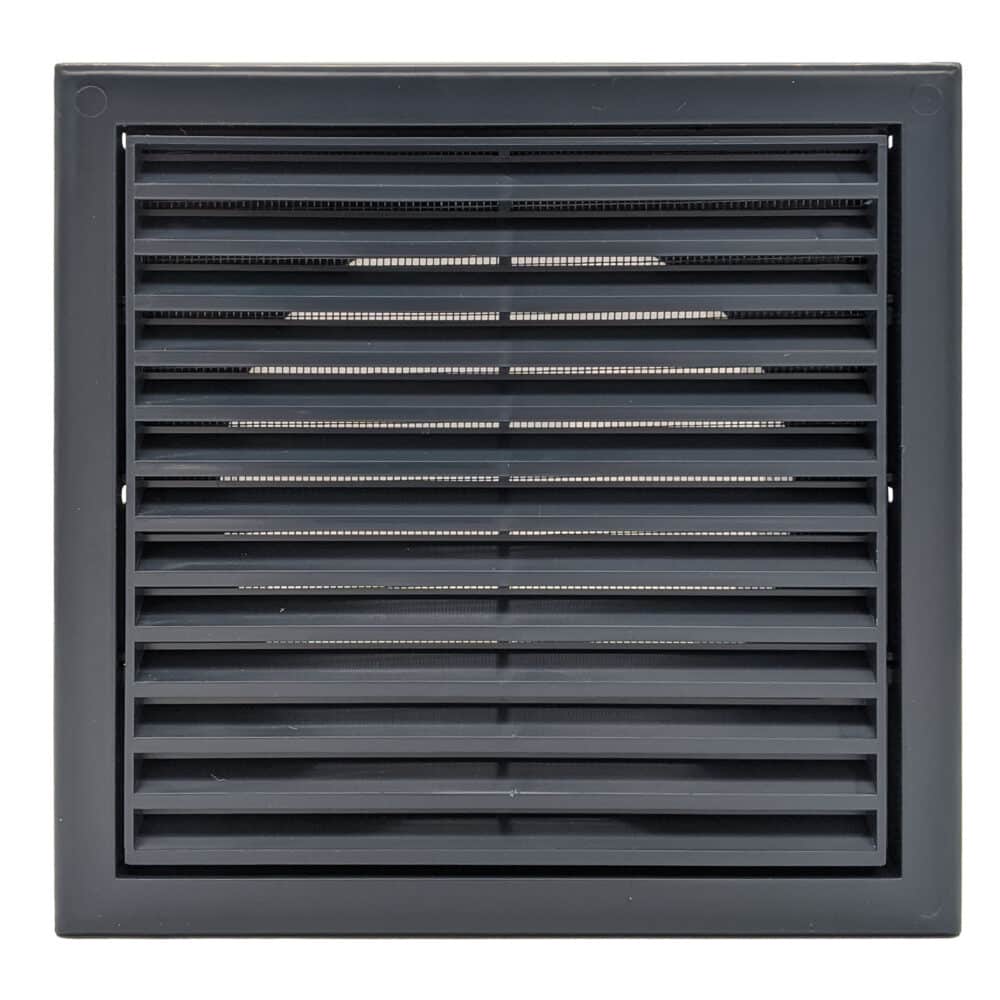 Fixed Flyscreen Vent 125mm - Dark Grey - front