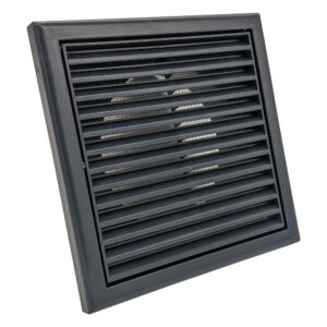 Fixed Flyscreen Vent 125mm - Dark Grey - side