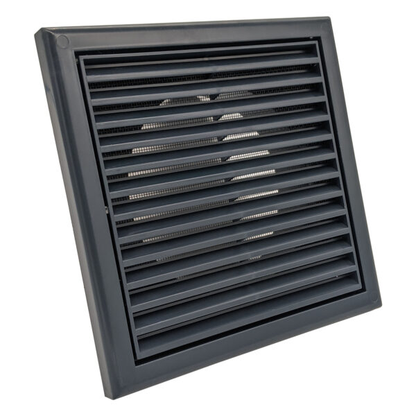 Fixed Flyscreen Vent 125mm - Dark Grey