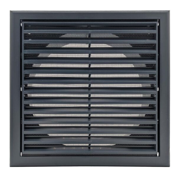 Fixed Flyscreen Vent 150mm - Dark Grey