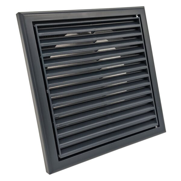 Fixed Flyscreen Vent 150mm - Dark Grey