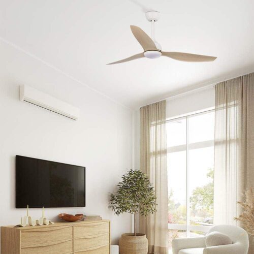 claro-whisper-48-ceiling-fan-cct-led-light-white-with-light-oak-blades-living-room