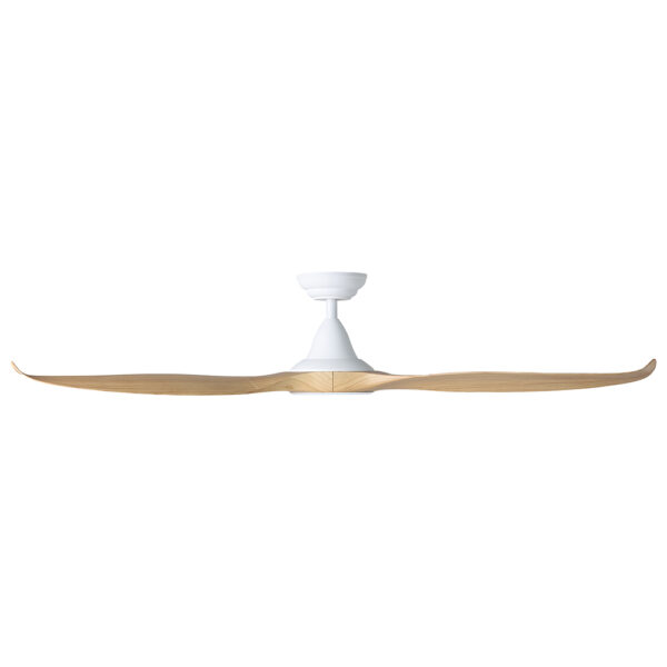 Eglo Noosa DC Ceiling Fan - White with Blackbutt Blades 60"