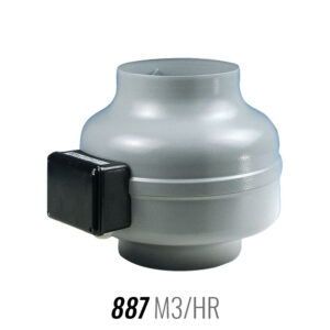 Elicent AXC 100 B - Centrifugal Inline Fan 100mm Duct - Metal
