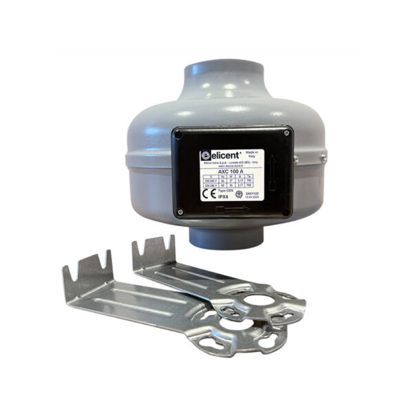 Elicent AXC 125 B - Centrifugal Inline Fan 125mm Duct - Metal