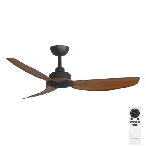 Three Sixty Trinity DC Ceiling Fan - Black/Koa 48" - with remote control