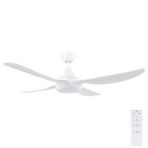 Brilliant Vector DC Ceiling Fan with LED Light - White 52"