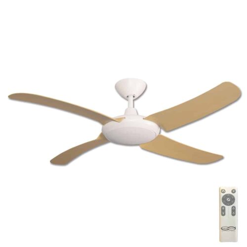 Hunter Pacific Icon DC Ceiling Fan - White with Oak Blades 54" - main