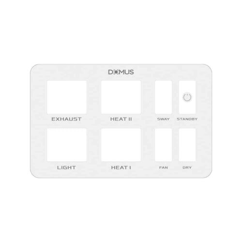 Domus Airsway 6-in-1 Bathroom Heater - horizontal switch plate
