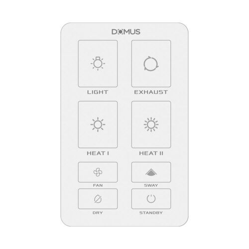 Domus Airsway 6-in-1 Bathroom Heater - wall controller
