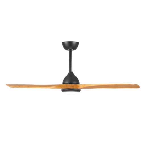fanco-sanctuary-dc-52-black-with-teak-blades-with-light-side-view