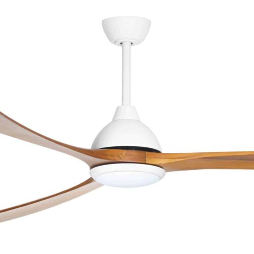 fanco-sanctuary-dc-86-white-with-teak-blades-with-light-close-up