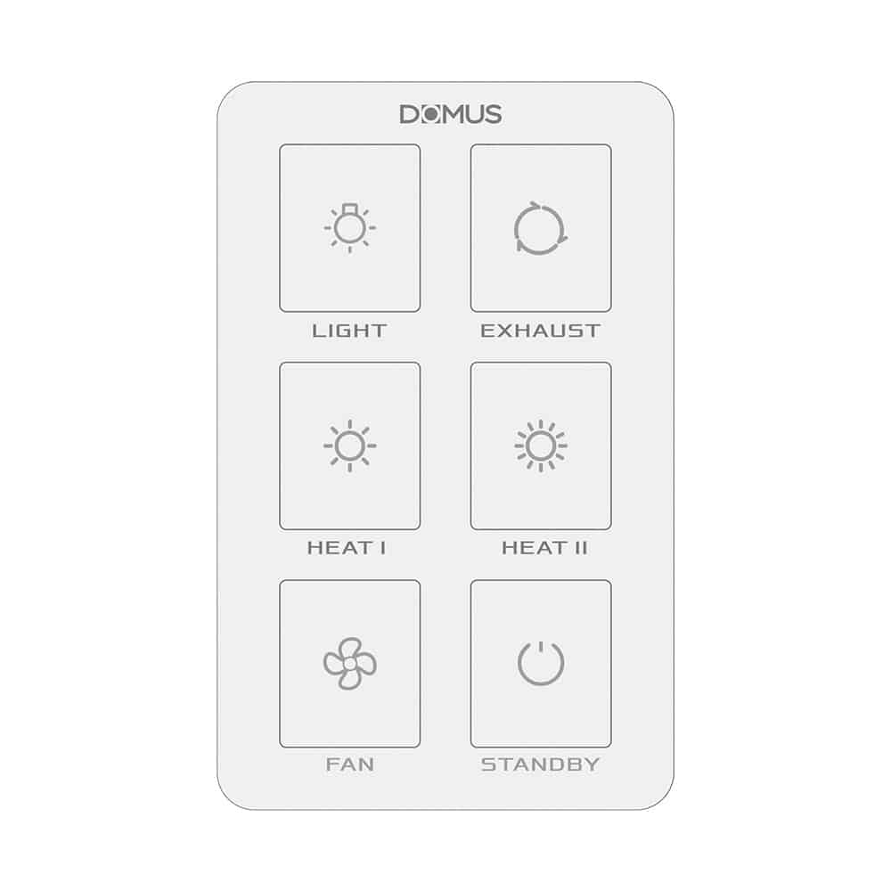 Domus Orbis 4-in-1 Bathroom Heater White - wall controller