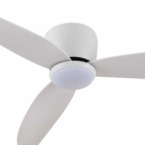 Claro Essentials Spirit DC Ceiling Fan with LED Light - White 52" - close up