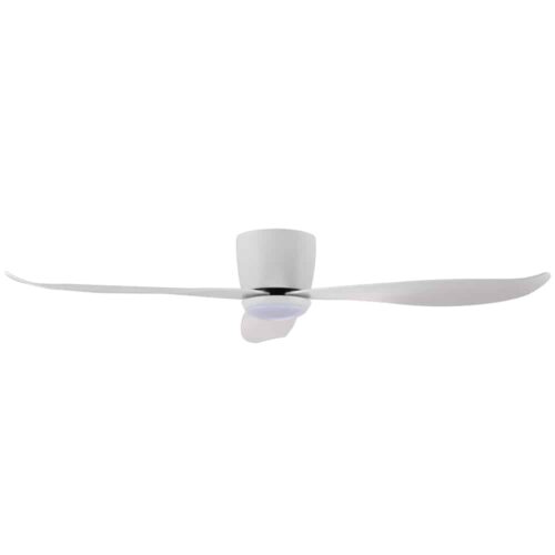 Claro Essentials Spirit DC Ceiling Fan with LED Light - White 52" - side view