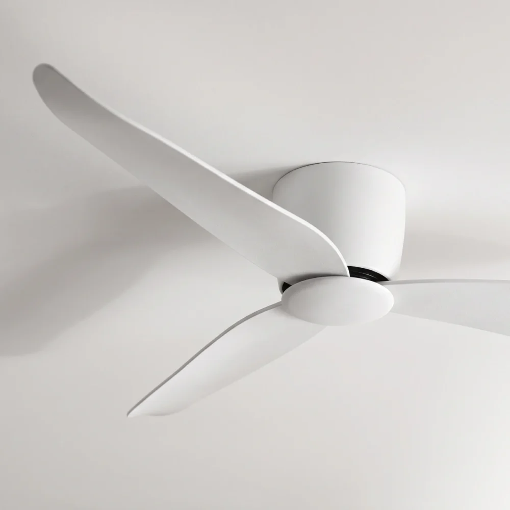 claro-essentials-spirit-dc-ceiling-fan-white-close-up-angled-insitu
