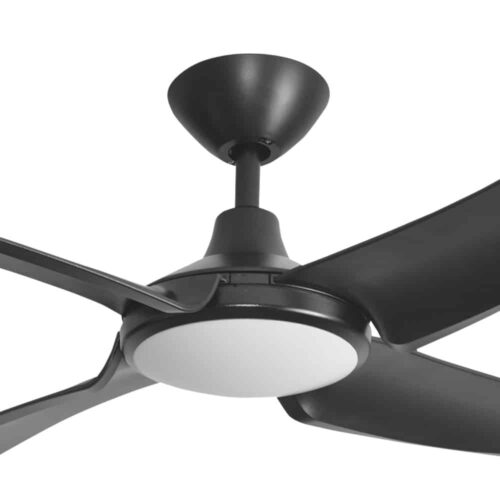 hunter pacific nextgen dc motor close up with led light in black