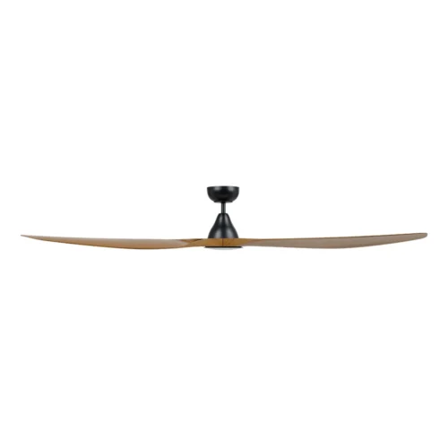 eglo-surf-dc-72-inch-black-with-burmese-teak-blades-with-cct-led-light-side-view