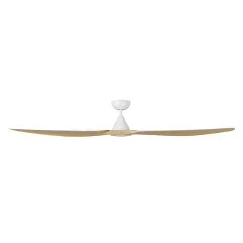 eglo-surf-dc-72-inch-white-with-oak-blades-with-cct-led-light-side-view