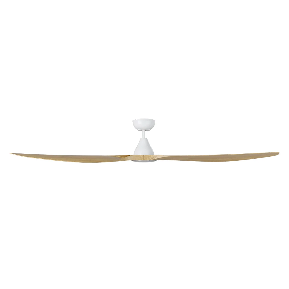 eglo-surf-dc-72-inch-white-with-oak-blades-with-cct-led-light-side-view
