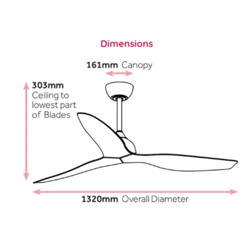 claro-whisper-ip66-dc-52-white-with-light-oak-no-light-dimension