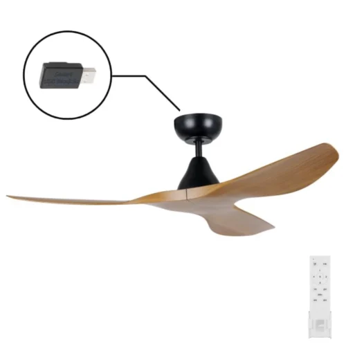 eglo-surf-smart-48-dc-ceiling-fan-black-with-burmese-teak-blades-no-light-with-remote