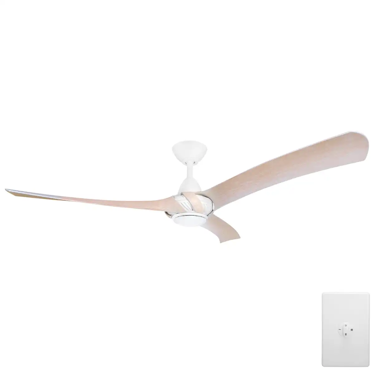three-sixty-arumi-ac-v2-52-inch-matte-white-with-washed-oak-blades-with-cct-led-light-and-wall-control