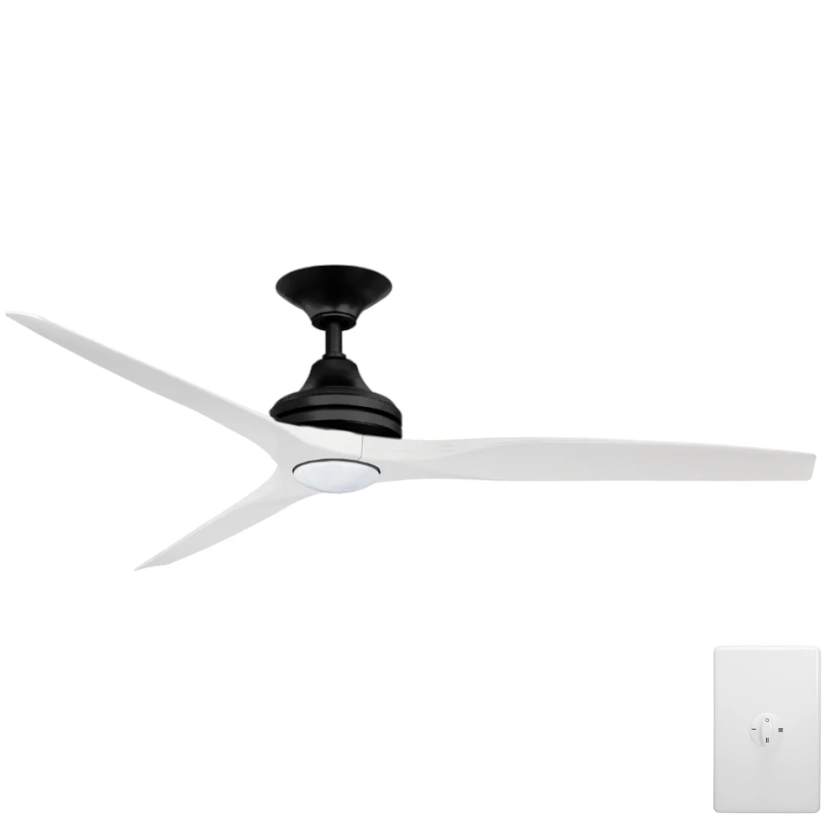 three-sixty-spitfire-ac-v2-60-inch-black-with-white-blades-with-cct-led-light-and-wall-control