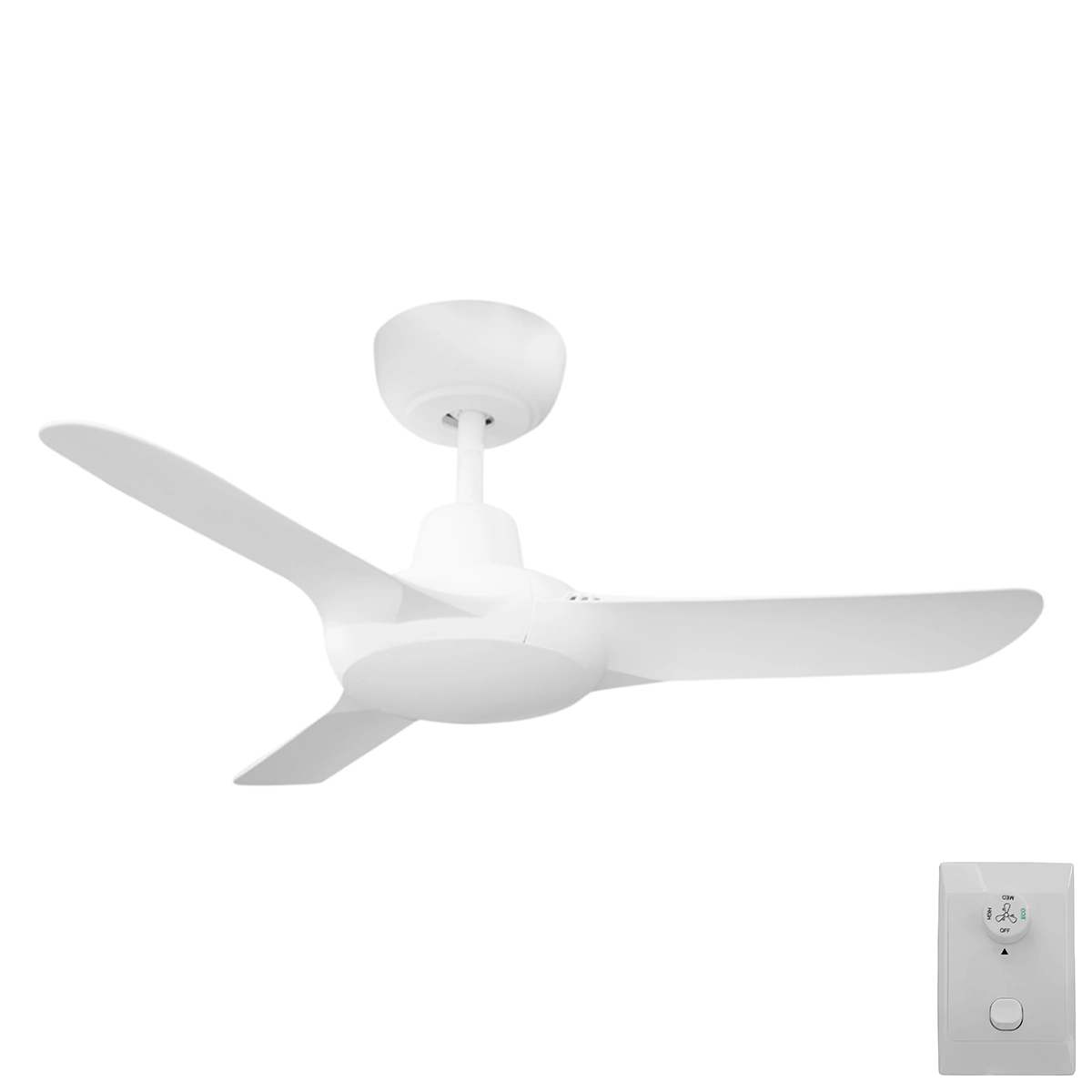 ventair-spyda-36-inch-white-no-light-with-wall-control