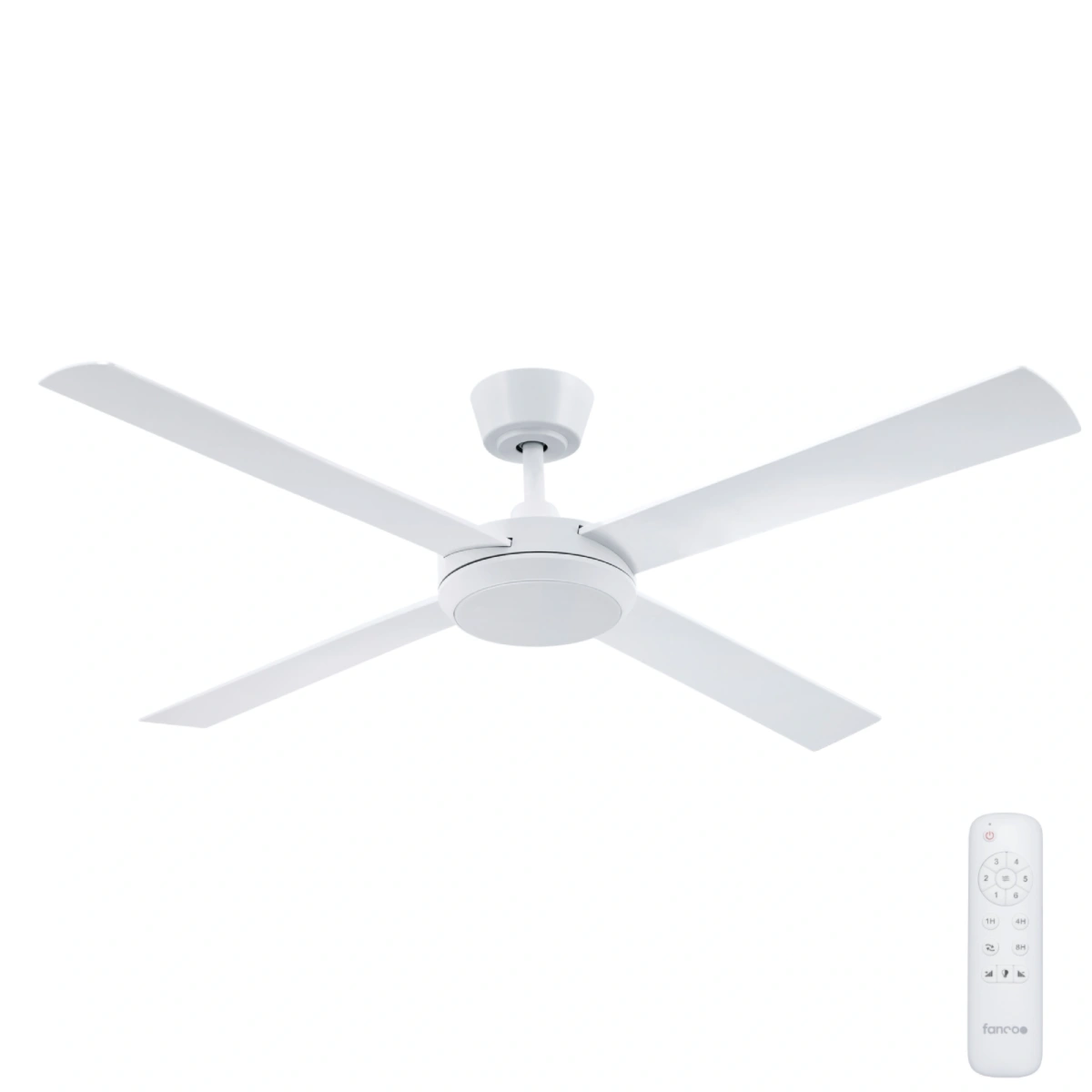Fanco Eco Silent Pro DC Ceiling Fan with LED Light - White 56" - main
