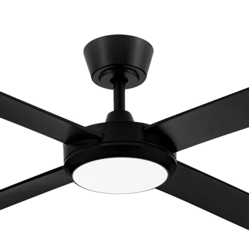 Fanco Eco Silent Pro DC SMART Ceiling Fan with LED Light - Black 56" - close up