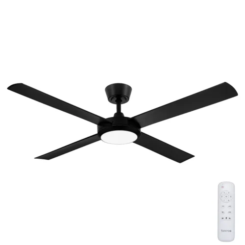 Fanco Eco Silent Pro DC SMART Ceiling Fan with LED Light - Black 56" - main
