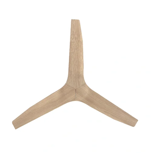 Fanco Infinity-iD DC Ceiling Fan with Remote - White with Beechwood Timber-style Blades 48" - bottom view